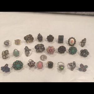 Rings bundle Lot of 24 Fashion Adjustable Rings